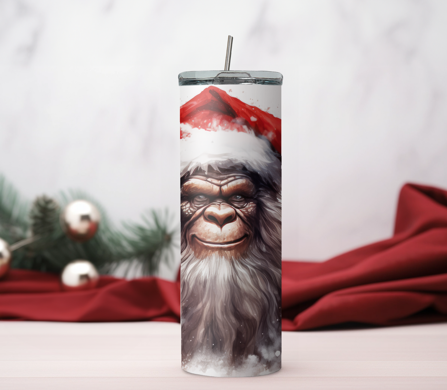 Festive Bigfoot 20 oz Tumbler