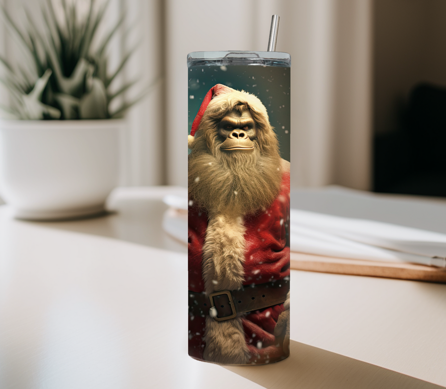 Bigfoot Santa 20 oz Tumbler