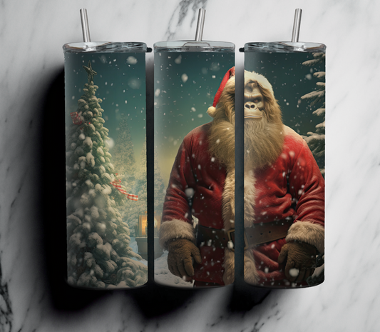 Bigfoot Santa 20 oz Tumbler