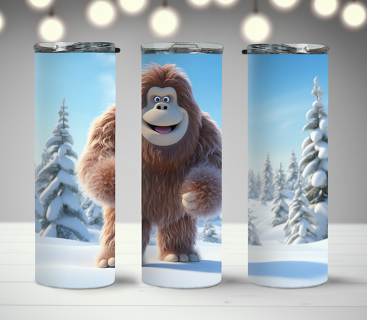 Cute Bigfoot style 20 oz Tumbler