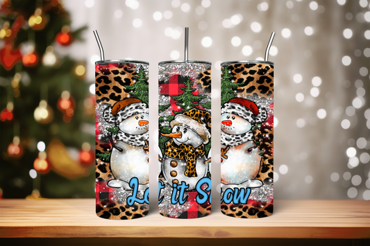 Let It Snow Snowmen 20 oz Tumbler