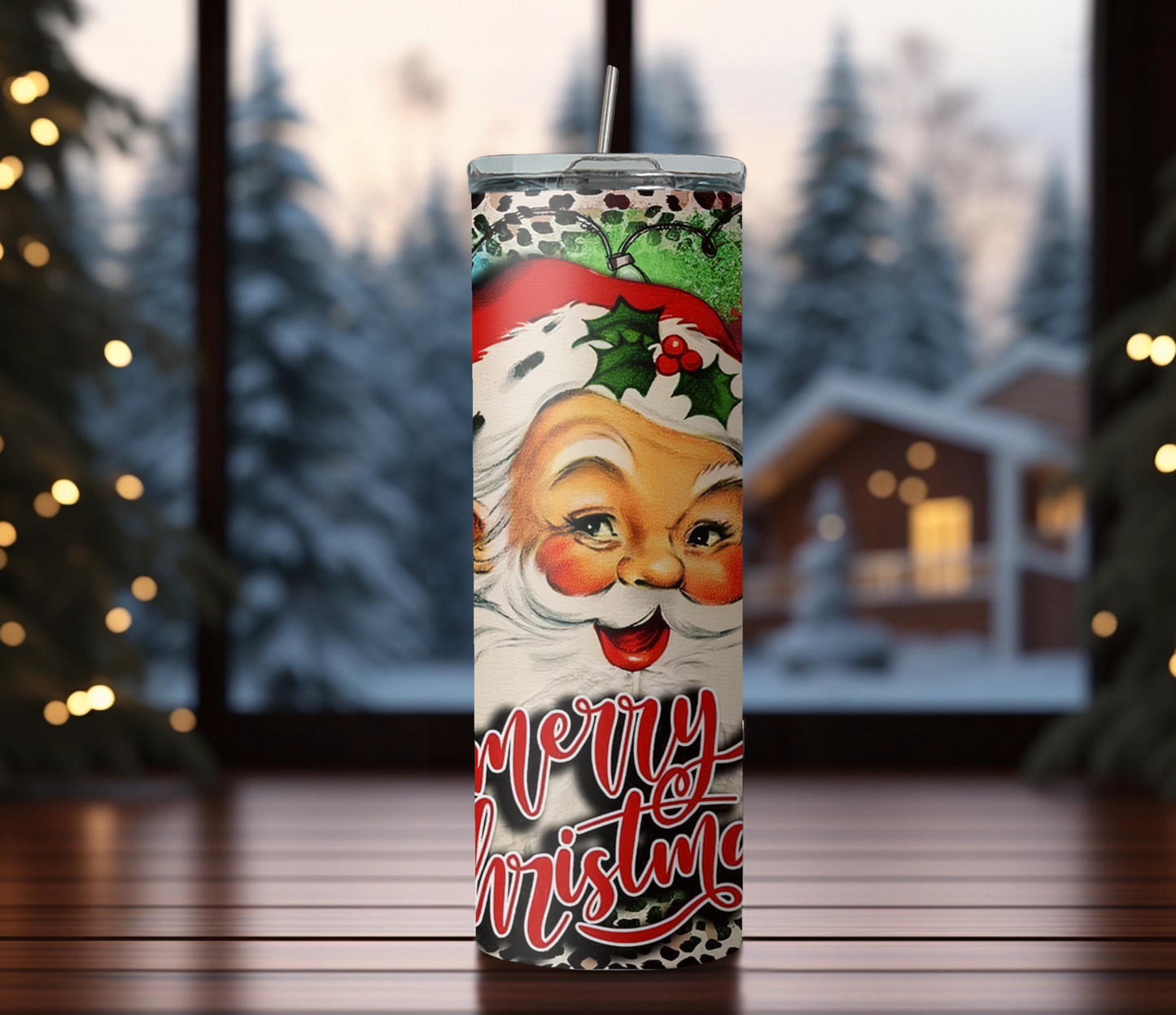 Retro Santa Claus 20 oz tumbler