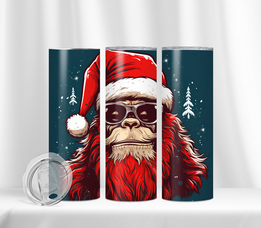 Santa Hat Bigfoot 20 oz Tumbler