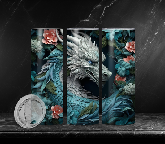 Teal Dragon 20 oz Tumbler