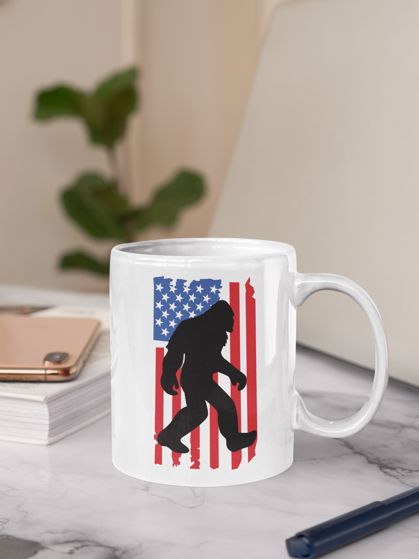 15 oz Patriotic Bigfoot Coffee Mug